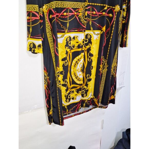 Gibiu Women's Dress Button Front Equestrian Bit & Bridle Colorful Officecore XXL - Picture 5 of 7